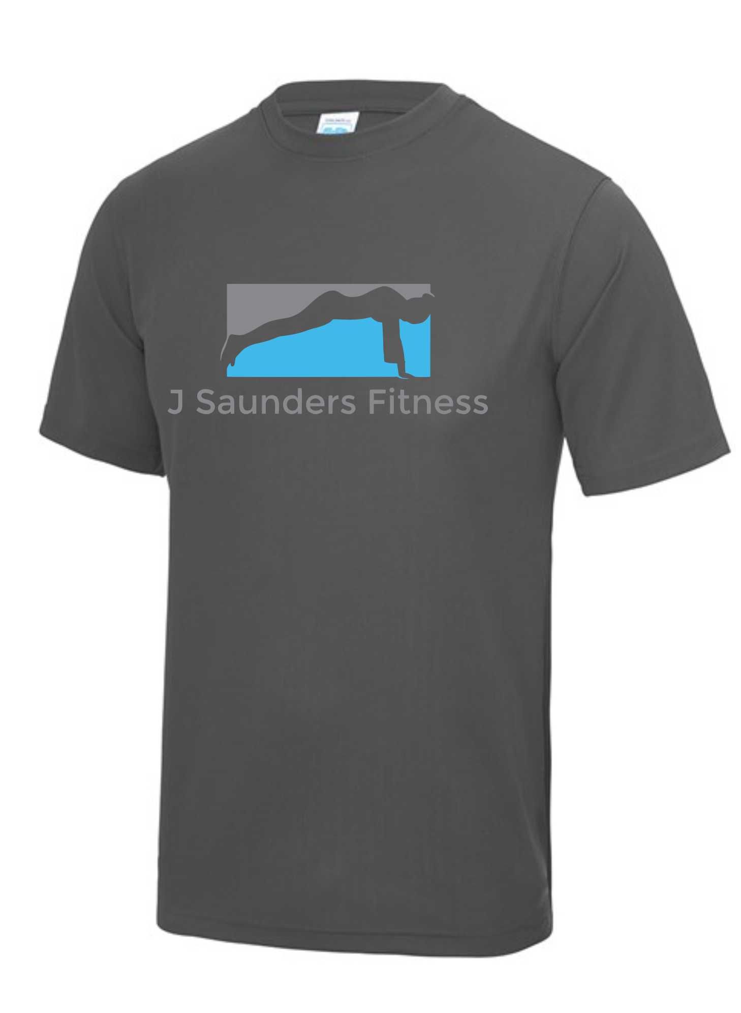 J Saunders Fitness- Men's/Unisex T-Shirt (Chest Print)