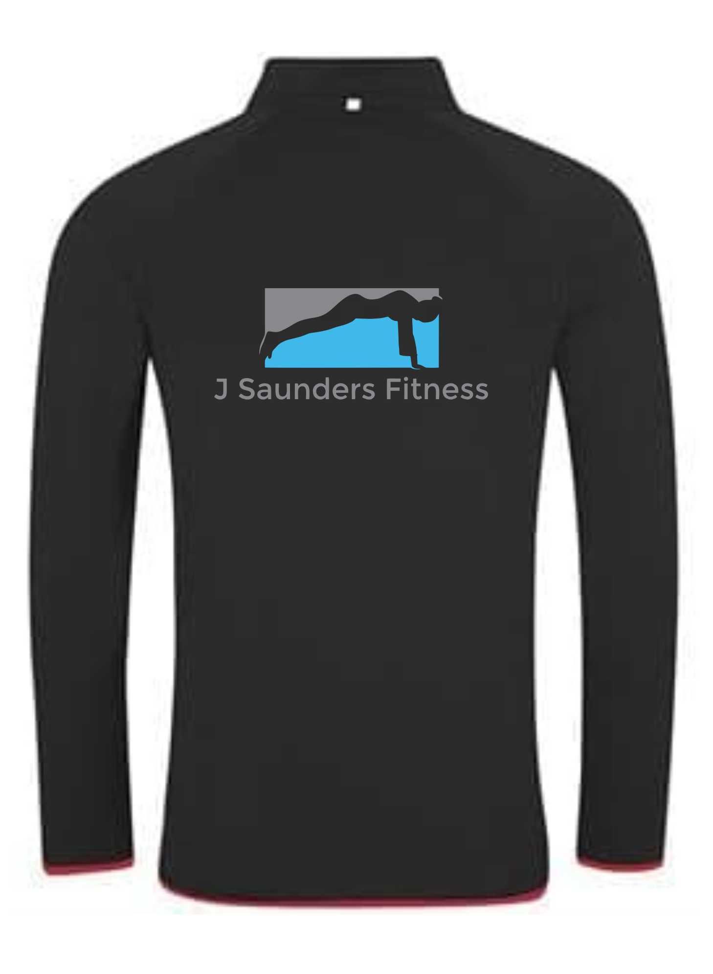 J Saunders Fitness- Sports 1/2 Zip Sweater (Unisex)