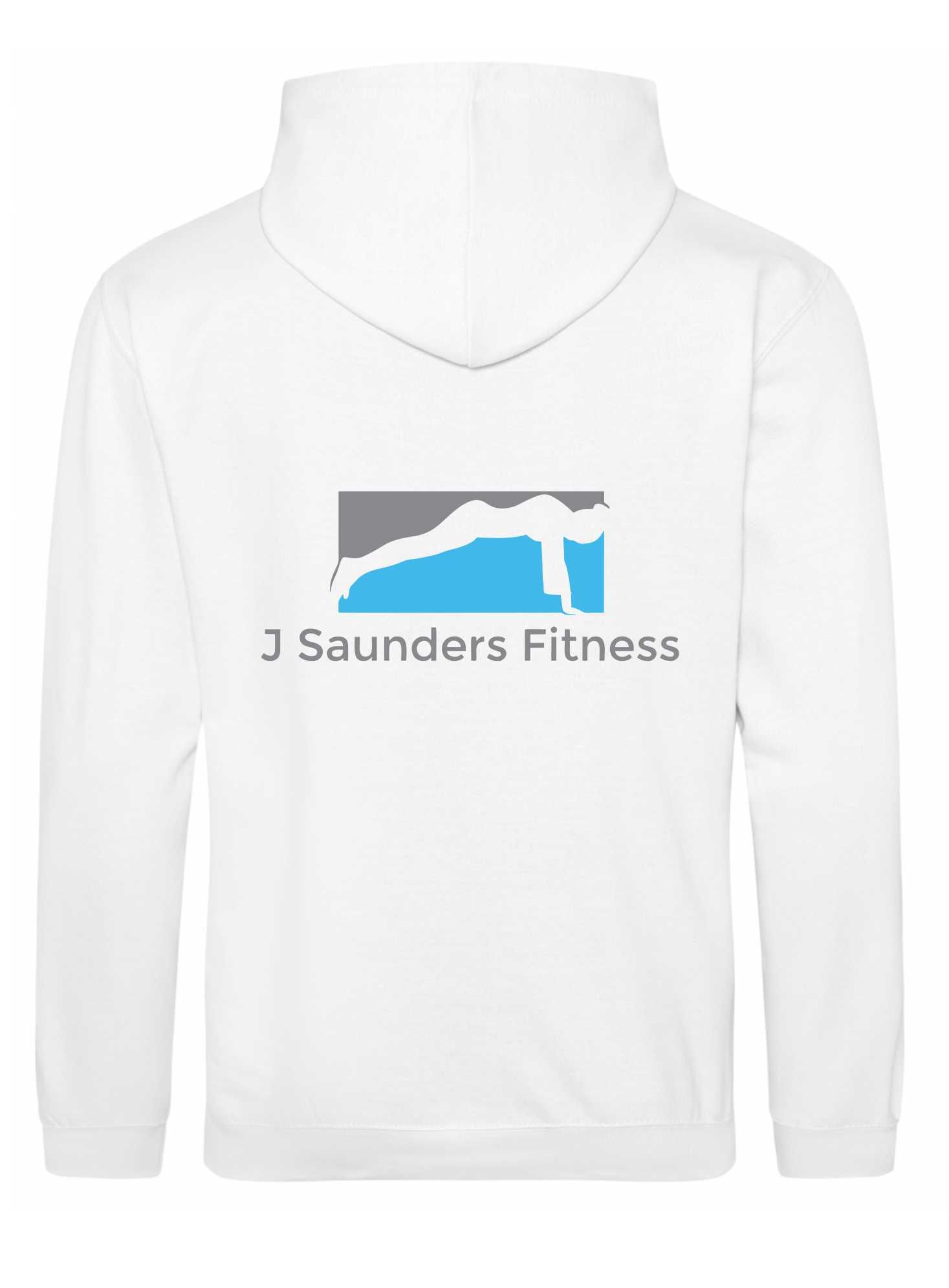 J Saunders Fitness- Polyester Unisex Sports Hoodie (Front & Back)