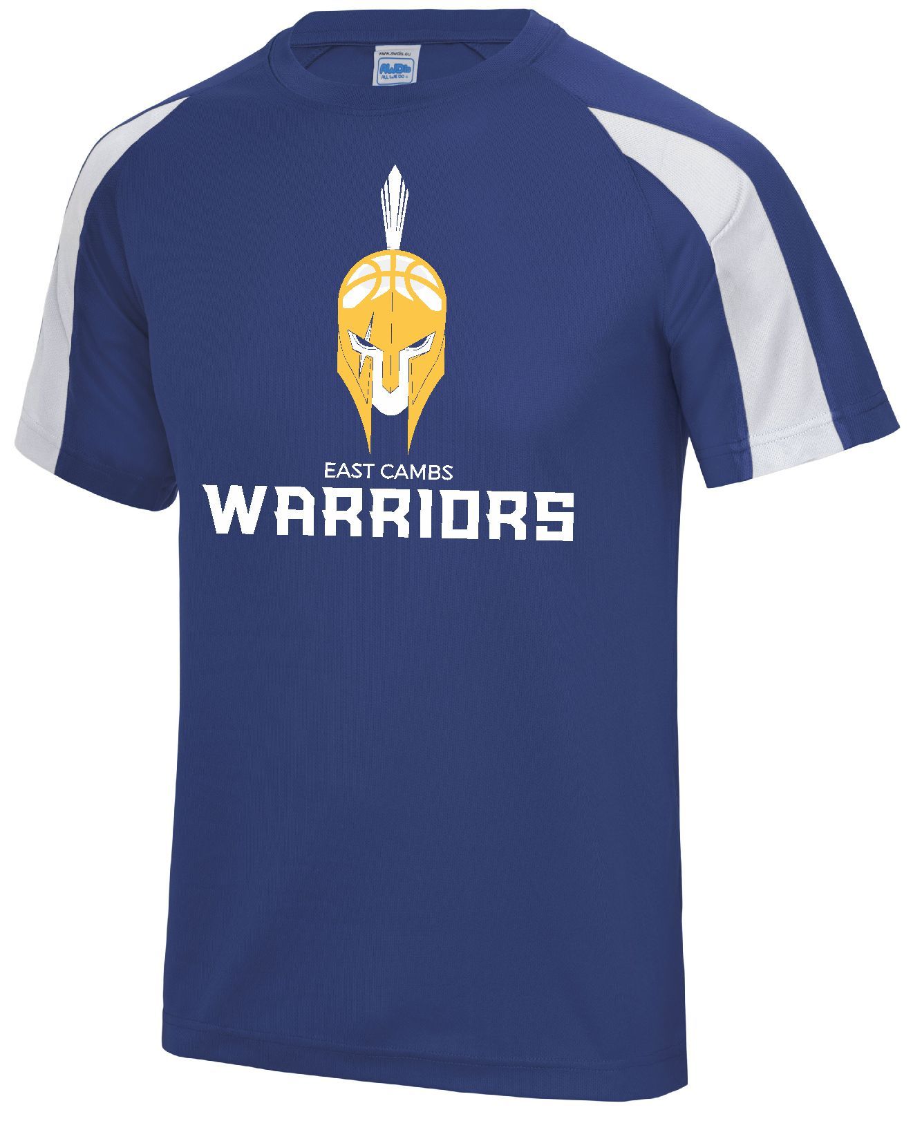 Warriors - Performance Contrast Tee (Royal Blue/White)
