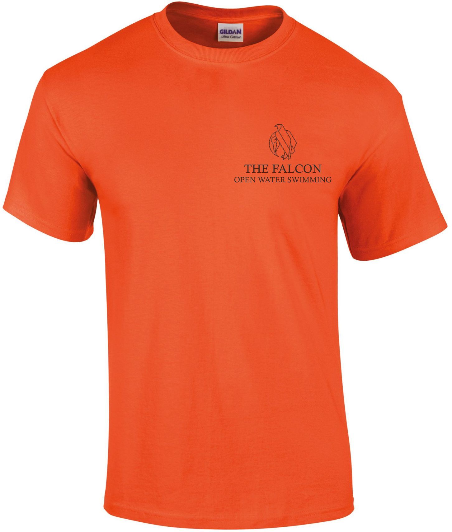The Falcon Open Water Swimming - Orange Ice Swim Falcon T-Shirt (Unisex)