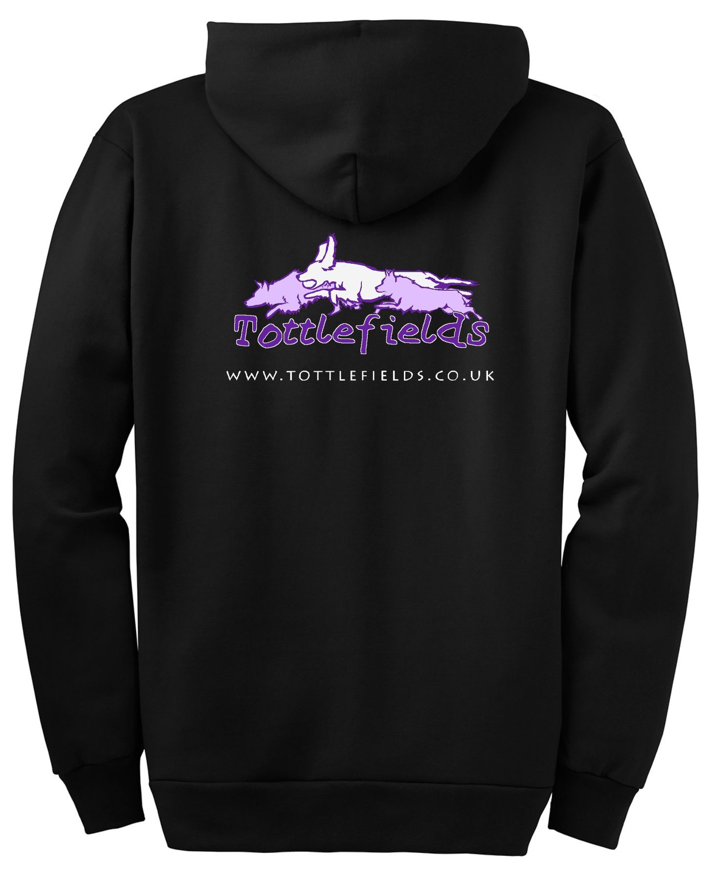 Tottlefields - Jet Black/ Purple Contrast Hoodie