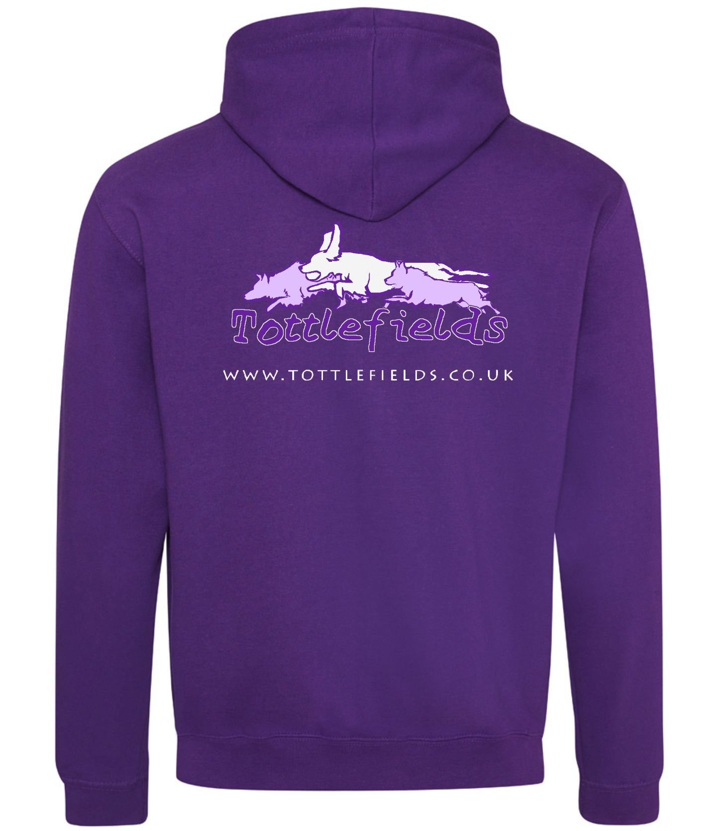 Tottlefields - Purple/ Heather Grey Contrast Hoodie 